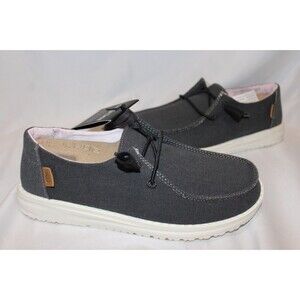 Hey Dude Wendy Women's SZ 6 BLACK Lightweight Slip On Sneaker Shoes NIB